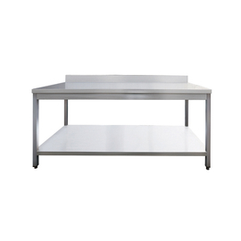 work table with bottom shelf upstand 100 mm at the back L 600 mm W 600 mm self-assembly product photo