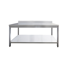 work table with bottom shelf upstand 100 mm at the back L 600 mm W 700 mm self-assembly product photo