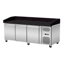 Pizza cooling table | 3 solid doors with Granite countertop black product photo