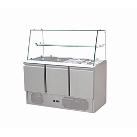 saladette | 260 ltr | static cooling | straight glass top product photo
