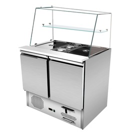 saladette | 176 ltr | static cooling | straight glass top product photo