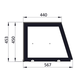 saladette | 176,0 ltr | straight glass top product photo  S