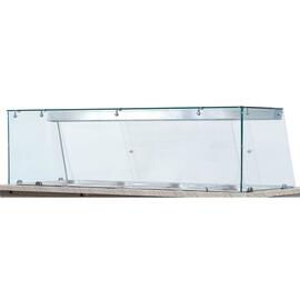 salad counter with countertop vitrine | suitable for 6 x GN 1/1 | black granite counter top product photo  S