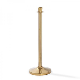 barrier post Royal stainless steel brass coloured cylindrical pole head product photo