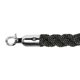 barrier cord black twisted | colour of fittings silver coloured | matted L 1.57 m product photo