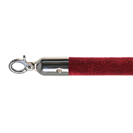 barrier cord burgundy red velvet look | colour of fittings silver coloured | shiny L 1.57 m product photo