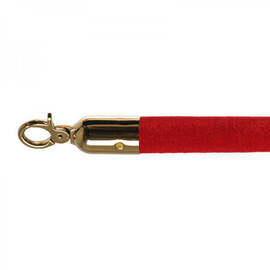barrier cord red velvet look | colour of fittings brass coloured L 1.57 m product photo