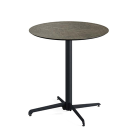 patio table | Bistro table foldable black | Midnight Marble | round Ø 700 mm product photo