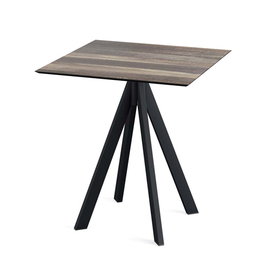 patio table Infinity black | Tropical Wood square | 700 mm x 700 mm product photo