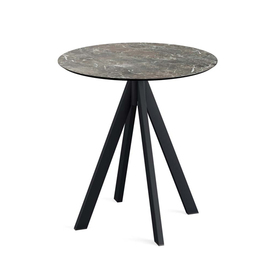 patio table Infinity black | Galaxy Marble round Ø 700 mm product photo