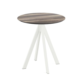 patio table Infinity white | Tropical Wood round Ø 700 mm product photo