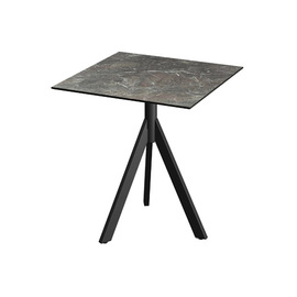 patio table TRIPOD foldable black | Galaxy Marble 700 mm x 700 mm H 740 mm product photo