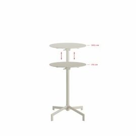 patio table | bar table VERSA beige foldable Ø 600 mm H 740 mm | 1020 mm product photo