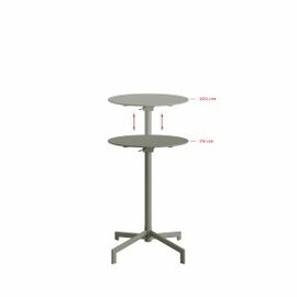 patio table | bar table VERSA green foldable Ø 600 mm H 740 mm | 1020 mm product photo
