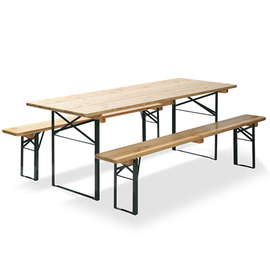 Beer tent set table 500 mm in depth | 2 benches | 2200 mm product photo