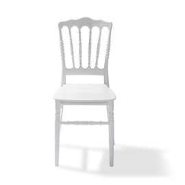 wedding chair Napoleon white stackable product photo