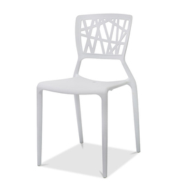 stacking chair Webb white | 470 mm x 430 mm product photo