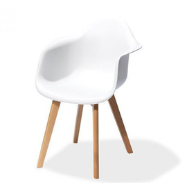stacking chair Keeve white with armrest product photo