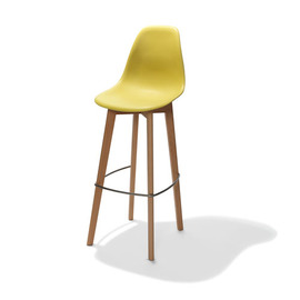 bar chair Keeve yellow H 1090 mm | stackable product photo