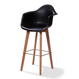 bar chair Keeve black with armrest product photo