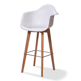 bar chair Keeve Trendy with armrest • white H 1190 mm | seat height 810 mm product photo