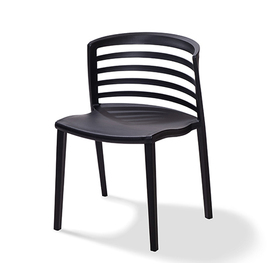 stacking chair Riviera black | 490 mm x 490 mm product photo