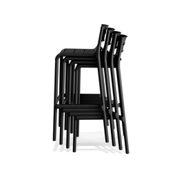 bar chair CALOR black | stackable product photo  S