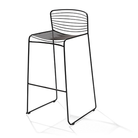 bar stool | wire chair black stackable product photo
