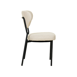 upholstered stacking chair DUKO beige fire-resistent product photo  S