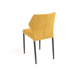 upholstered stacking chair LOUIS yellow | fire-retardant product photo  S