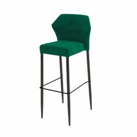 upholstered bar chair LOUIS velour green | fire-retardant | stackable product photo