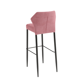 upholstered bar chair LOUIS velour pink | fire-retardant | stackable product photo  S