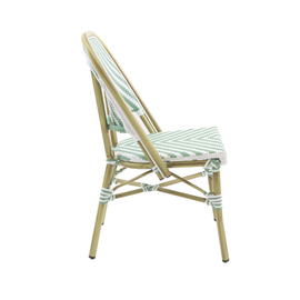 Bistro chair PARIS natural | white | green | stackable product photo  S