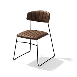 stacking chair Mundo cognac colour | 540 mm x 550 mm product photo