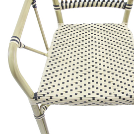 Bistro chair JAMES natural | white | black | stackable product photo  S