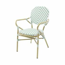 Bistro chair TANGO natural | white | green | stackable product photo