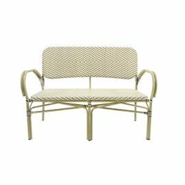 Bistro bench FELIX natural | white | black | stackable product photo  S