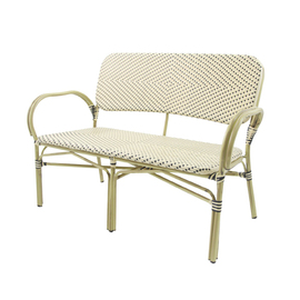 Bistro bench FELIX natural | white | black | stackable product photo