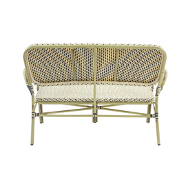 Bistro bench FELIX natural | white | black | stackable product photo  S