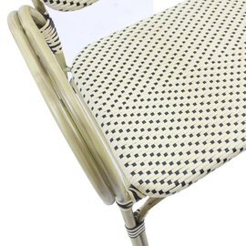 Bistro bench FELIX natural | white | black | stackable product photo  S