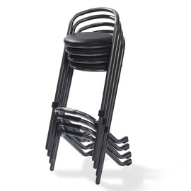 barstool chromium coloured|black stackable product photo  S