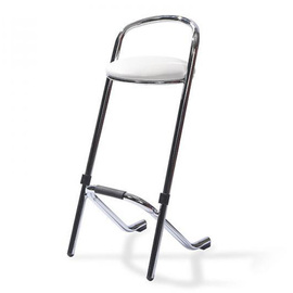 barstool chrome | white stackable product photo