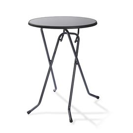 high table | folding table Amsterdam Sevelit steel black | granite Ø 800 mm product photo