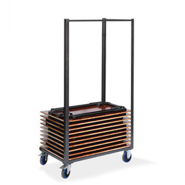 table transport trolley Exam steel 950 mm x 640 mm H 1690 mm | suitable for folding table product photo