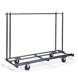 marquee trolley 2 swivel castors|2 fixed castors steel 2300 mm x 590 - 890 mm H 1700 mm | suitable for 10 marquee sets with 1 table | 2 benches product photo