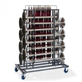 barrier post trolley Elegance steel suitable for 16 posts | ropes | 1290 mm x 760 mm H 1800 mm product photo
