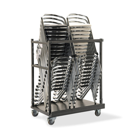 chair trolley steel 1050 mm x 610 mm H 1260 mm | suitable for stacking chairs | bar stools | rectangular tables product photo