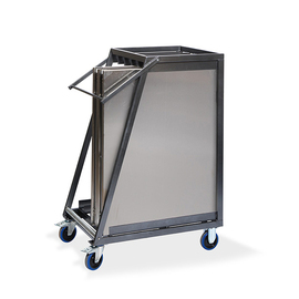 table transport trolley steel 880 mm x 650 mm H 1130 mm | suitable for 5 work tables | folding tables product photo