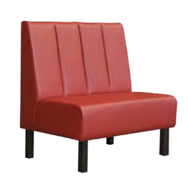 fully upholstered bench | system bench • red | 1000 mm x 640 mm H 1000 mm | seat height 470 mm product photo
