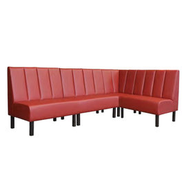 fully upholstered bench | corner element • red | 640 mm x 640 mm H 1000 mm | seat height 470 mm product photo  S